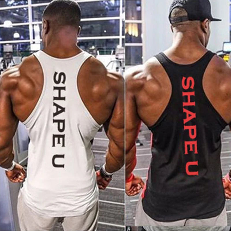 Sports Running T-Shirt Men Gym Fitness Tops Tee Shirt Stringer Bodybuilding Singlets Muscle Vest T Shirt Workout Shirt