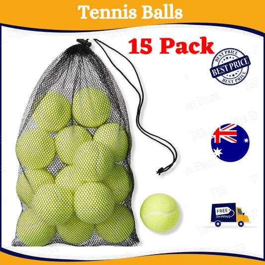 15 X Pack Tennis Balls Bulk Pack Green Tennis Balls Outdoor Playing Tennis Balls