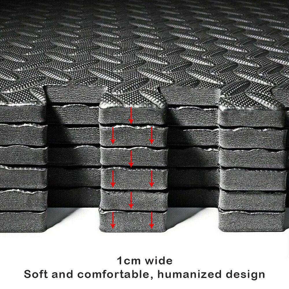 96X Interlocking Heavy Duty EVA Foam Gym Flooring Mat Floor Mats Tiles 60X60Cm